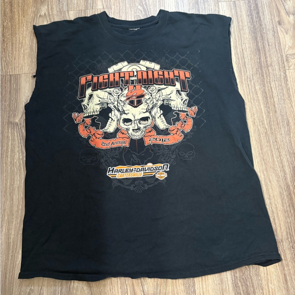 2012 Harley-Davidson Black Sleeveless Men's Shirt